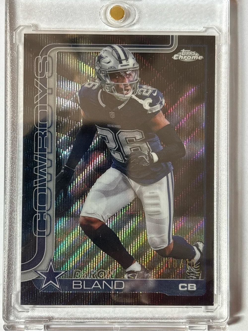 DaRon Bland 2026 Topps Chrome #82 Black Wave Refractor /10 Dallas Cowboys